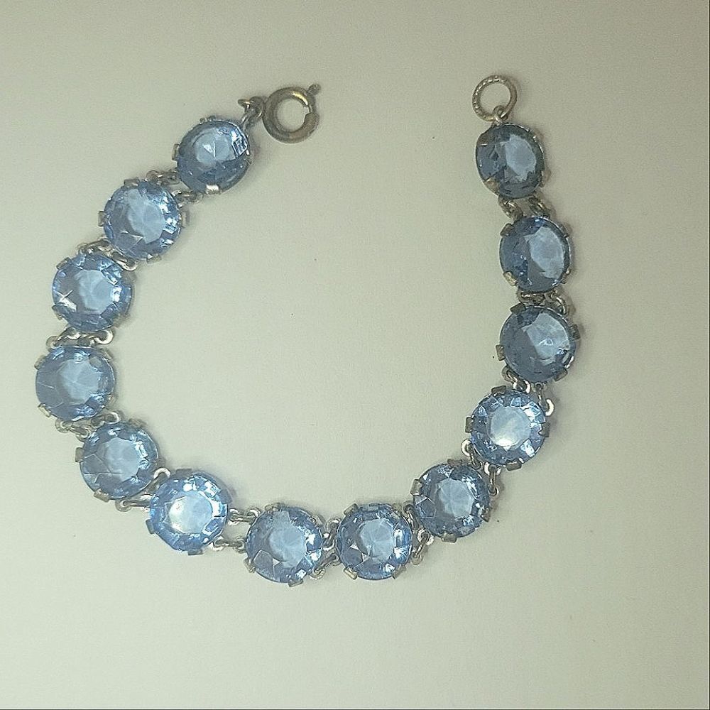 Blue Vintage Czech Glass Bracelet
